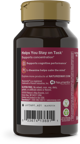 Nature's Way® | Sustained Focus - left side of pack Sku:13691