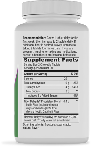 Nature's Way® | Fiber Delights - right side of pack Sku:07526