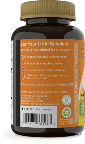 Nature's Way® | Kids Brain Builder Gummies - left side of pack Sku:13882