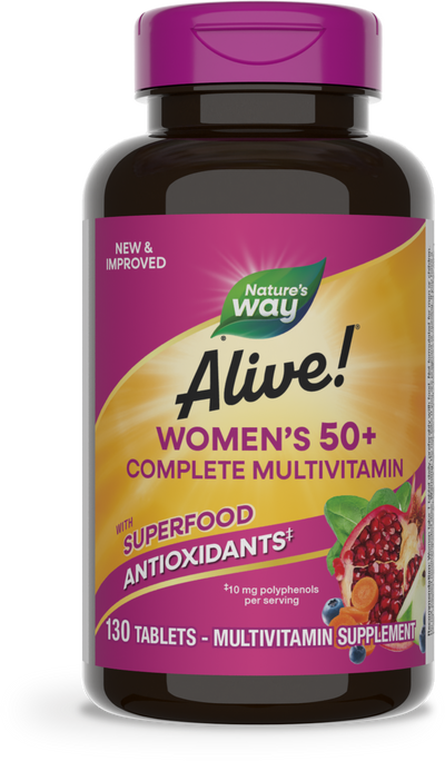 <{%PRIMARY_14210%}>Nature's Way® | Alive! Women's 50+ Complete Multivitamin, 130 tablets