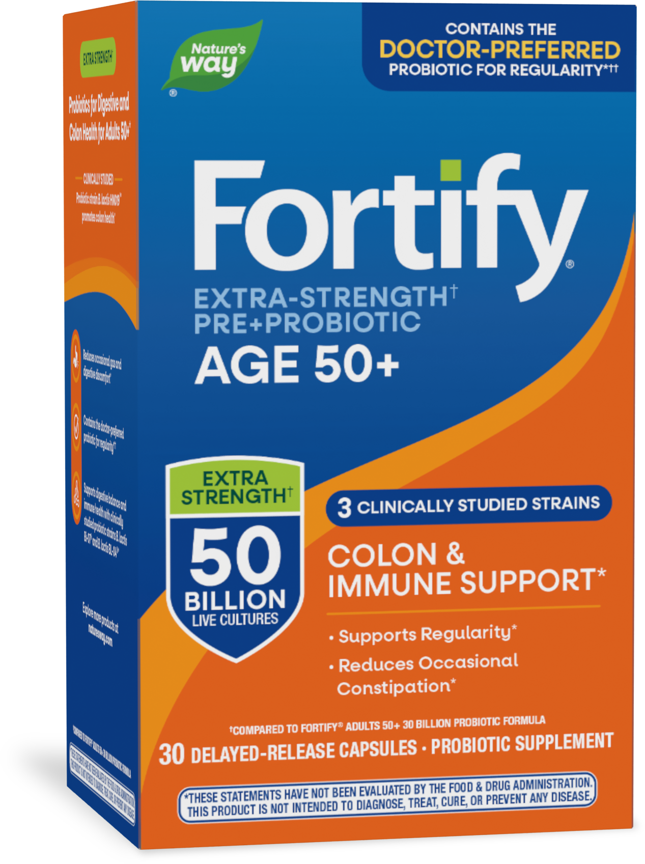<{%PRIMARY_11582%}>Nature's Way® | Fortify Daily Pre+Probiotic Age 50+, 30 capsules