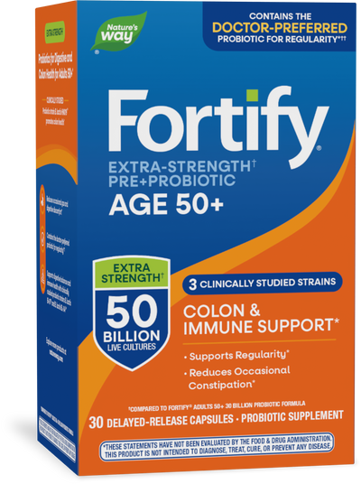 <{%PRIMARY_11582%}>Nature's Way® | Fortify Daily Pre+Probiotic Age 50+, 30 capsules