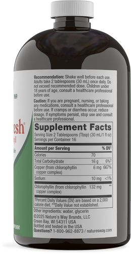 Nature's Way® | Chlorofresh Liquid Chlorophyll - right side of pack Sku:3502