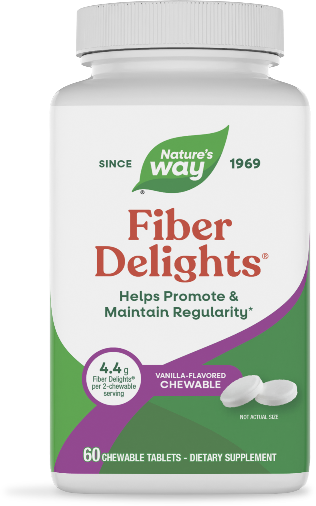 <{%PRIMARY_07526%}>Nature's Way® | Fiber Delights, 60 chewables, Vanilla