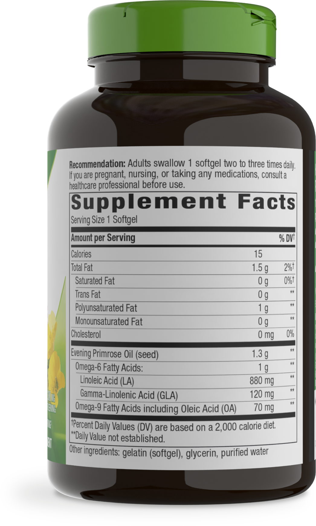 <{%MAIN15_15419%}>Nature's Way® | Evening Primrose Cold-Pressed Oil - right side of pack