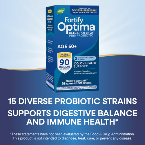 Nature's Way® | Fortify Optima Pre+Probiotic Age 50+ 90 Billion Sku:15785