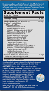 <{%MAIN7_15785%}>Nature's Way® | Fortify Optima Pre+Probiotic Age 50+ 90 Billion - right side of pack