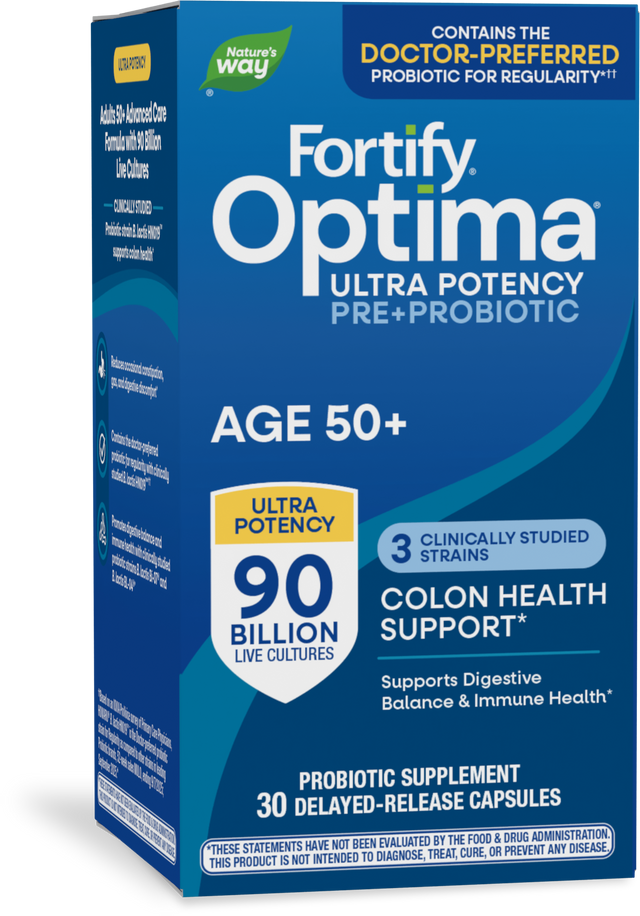 <{%PRIMARY_15785%}>Nature's Way® | Fortify Optima Pre+Probiotic Age 50+ 90 Billion, 30 capsules