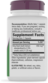 <{%MAIN2_15493%}>Nature's Way® | Holy Basil Standardized Extract - right side of pack