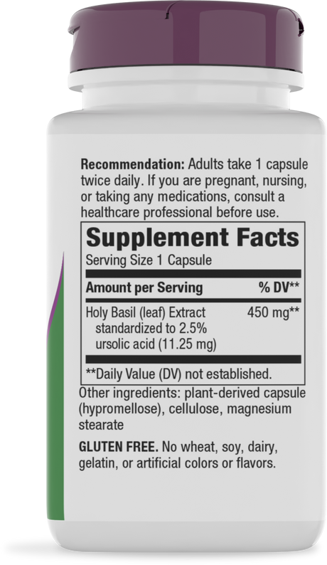 <{%MAIN2_15493%}>Nature's Way® | Holy Basil Standardized Extract - right side of pack