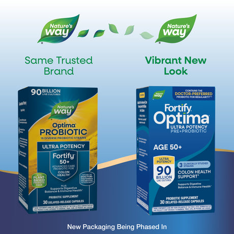 <{%MAIN1_15785%}>Nature's Way® | Fortify Optima Pre+Probiotic Age 50+ 90 Billion