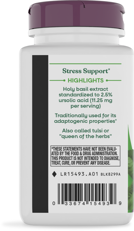 <{%MAIN3_15493%}>Nature's Way® | Holy Basil Standardized Extract - left side of pack