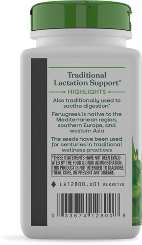 Nature's Way® | Fenugreek Seed - left side of pack Sku:12800