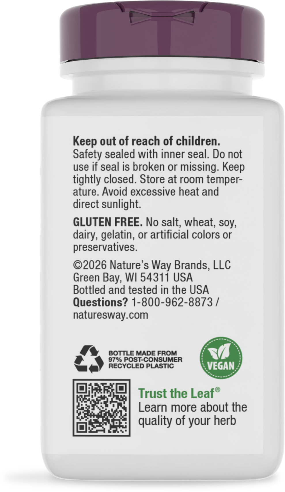 <{%MAIN18_63100%}>Nature's Way® | Turmeric - back of pack