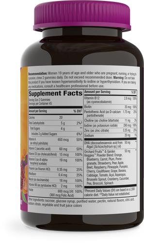 Nature's Way® | Alive! Daily Support Prenatal Gummy Multivitamin - right side of pack Sku:10488