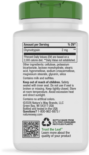 Nature's Way® | Mega-Zyme - back of pack Sku:04251