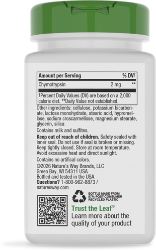 Nature's Way® | Mega-Zyme - back of pack Sku:04250