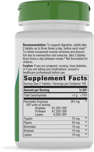 Nature's Way® | Mega-Zyme - right side of pack Sku:04250