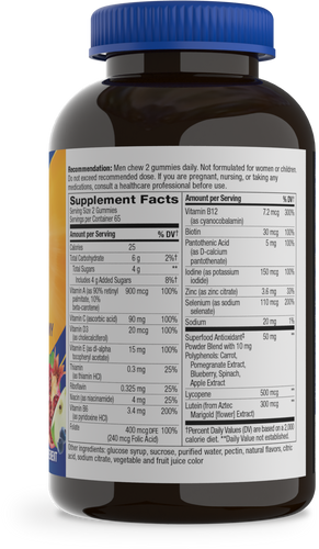 Nature's Way® | Alive! Men's 50+ Gummy Multivitamin - right side of pack Sku:15151
