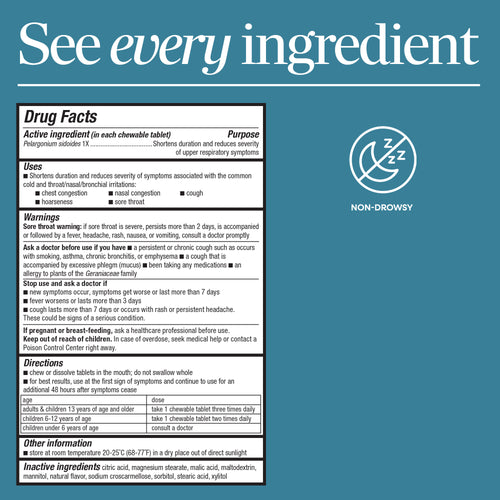 Nature's Way® | Umcka® Cold Relief Chewables Sku:15144
