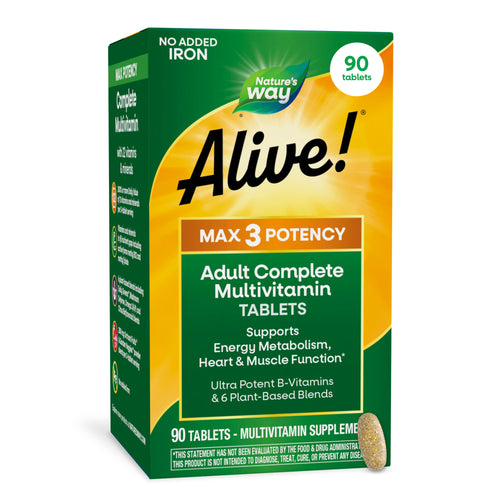 Nature's Way® | Alive!® Max3 Potency Adult Complete Multivitamin-No Added Iron Sku:14931