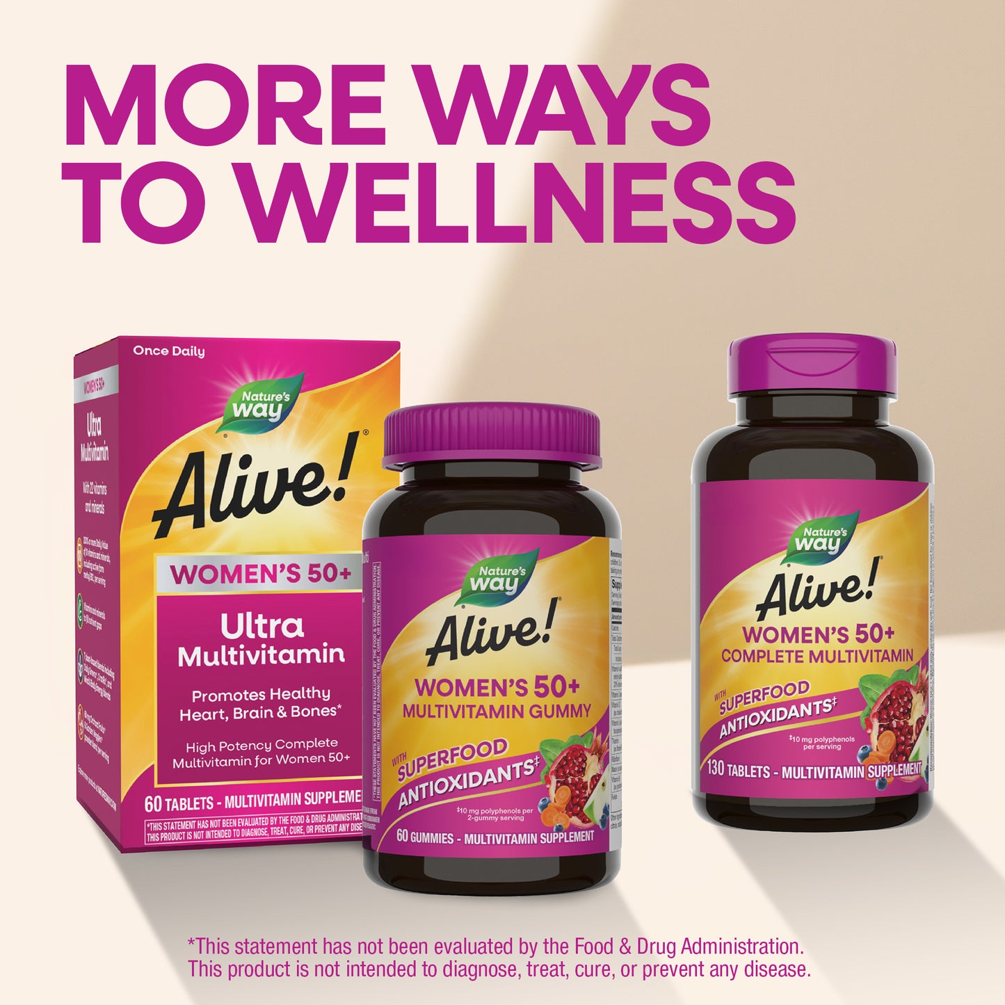 <{%MAIN24_14210%}>Nature's Way® | Alive!® Women's 50+ Complete Multivitamin