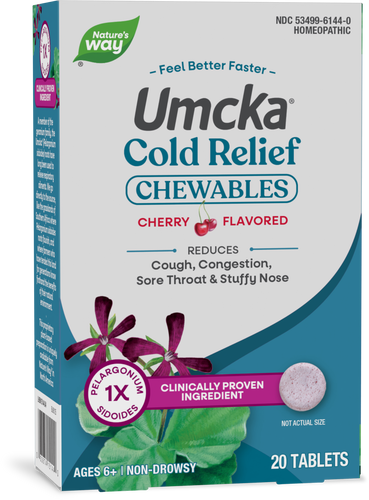 Nature's Way® | Umcka Cold Relief Chewables, 20 chewables, Cherry Sku:15144