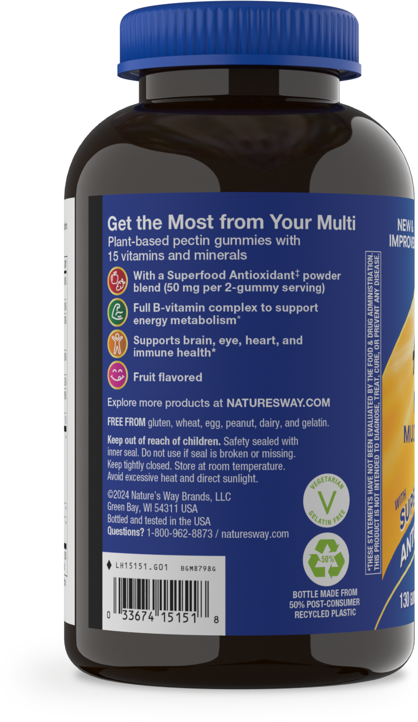 <{%MAIN10_15151%}>Nature's Way® | Alive! Men's 50+ Gummy Multivitamin - left side of pack