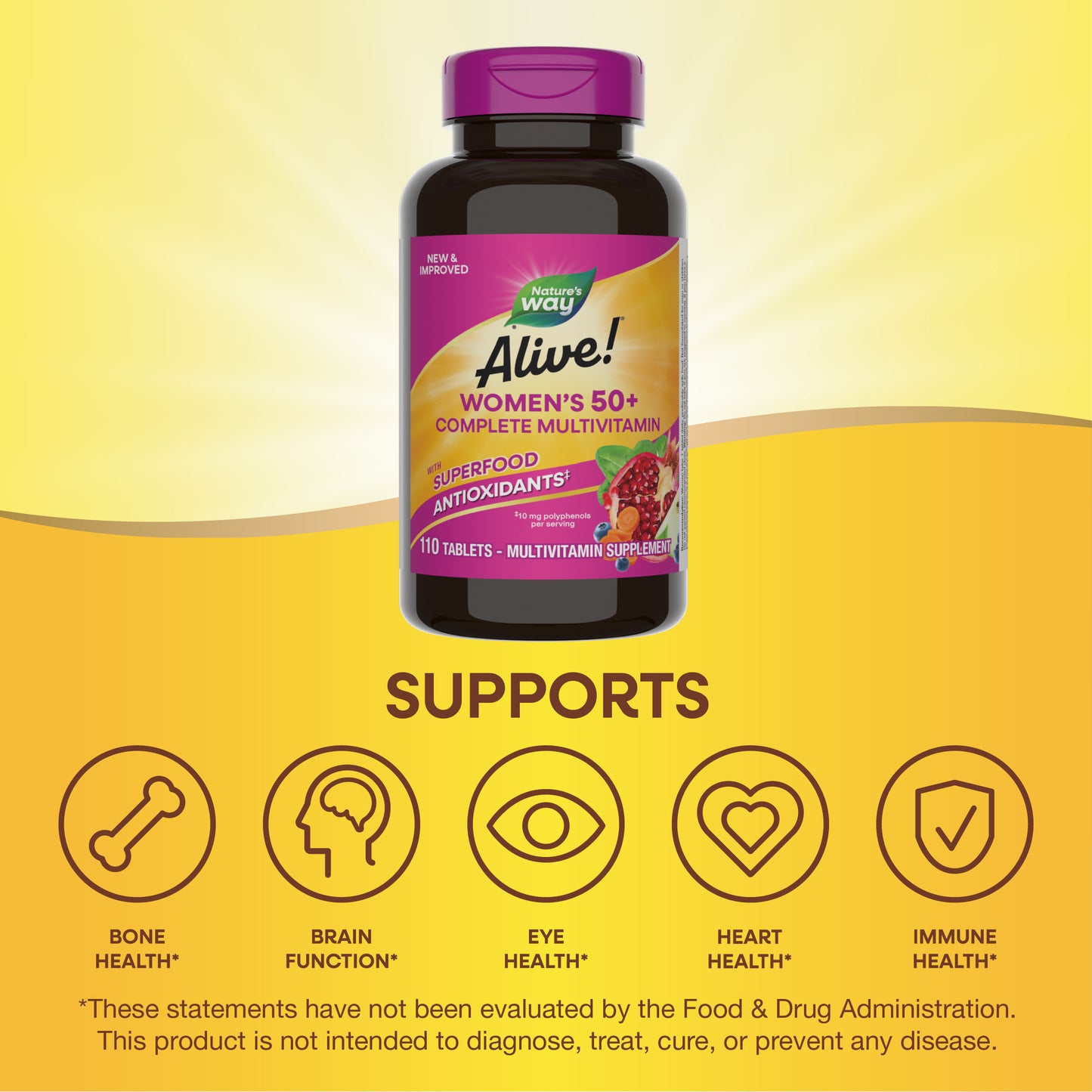 <{%MAIN3_13901%}>Nature's Way® | Alive!® Women's 50+ Complete Multivitamin