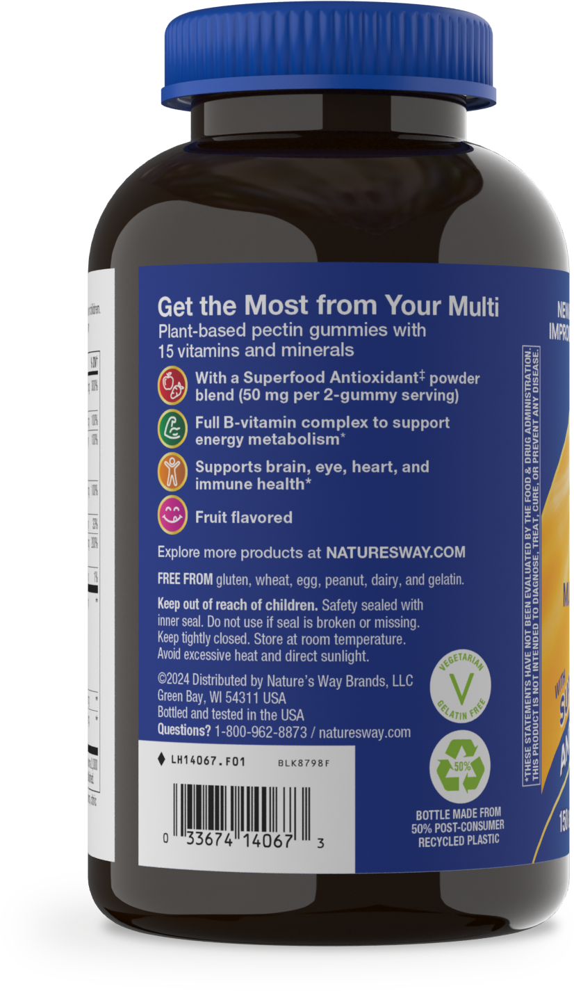 <{%MAIN8_14067%}>Nature's Way® | Alive! Men's 50+ Gummy Multivitamin - left side of pack