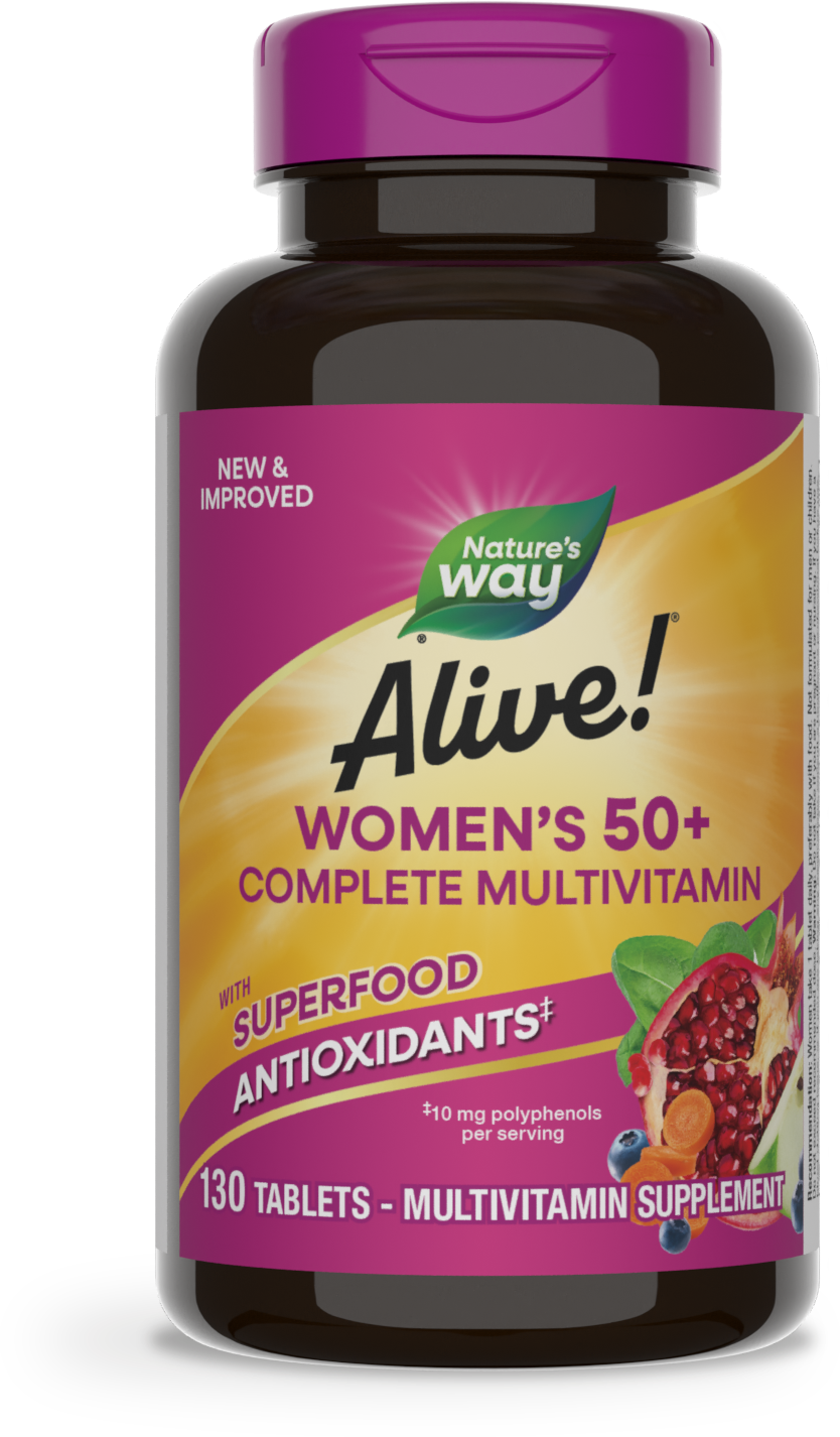 <{%PRIMARY_14210%}>Nature's Way® | Alive! Women's 50+ Complete Multivitamin, 130 tablets