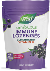 <{%PRIMARY_12709E%}>Nature's Way® | Sambucus Vitamin C Lozenges, 24 lozenges, Wild Cherry