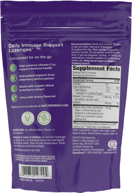 <{%MAIN2_12709%}>Nature's Way® | Sambucus Vitamin C Lozenges - back of pack