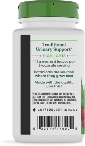 Nature's Way® | Uva Ursi Leaves - left side of pack Sku:17600