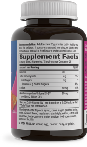 Nature's Way® | Pearls Women's Probiotic Gummy 3-in-1 - right side of pack Sku:14719