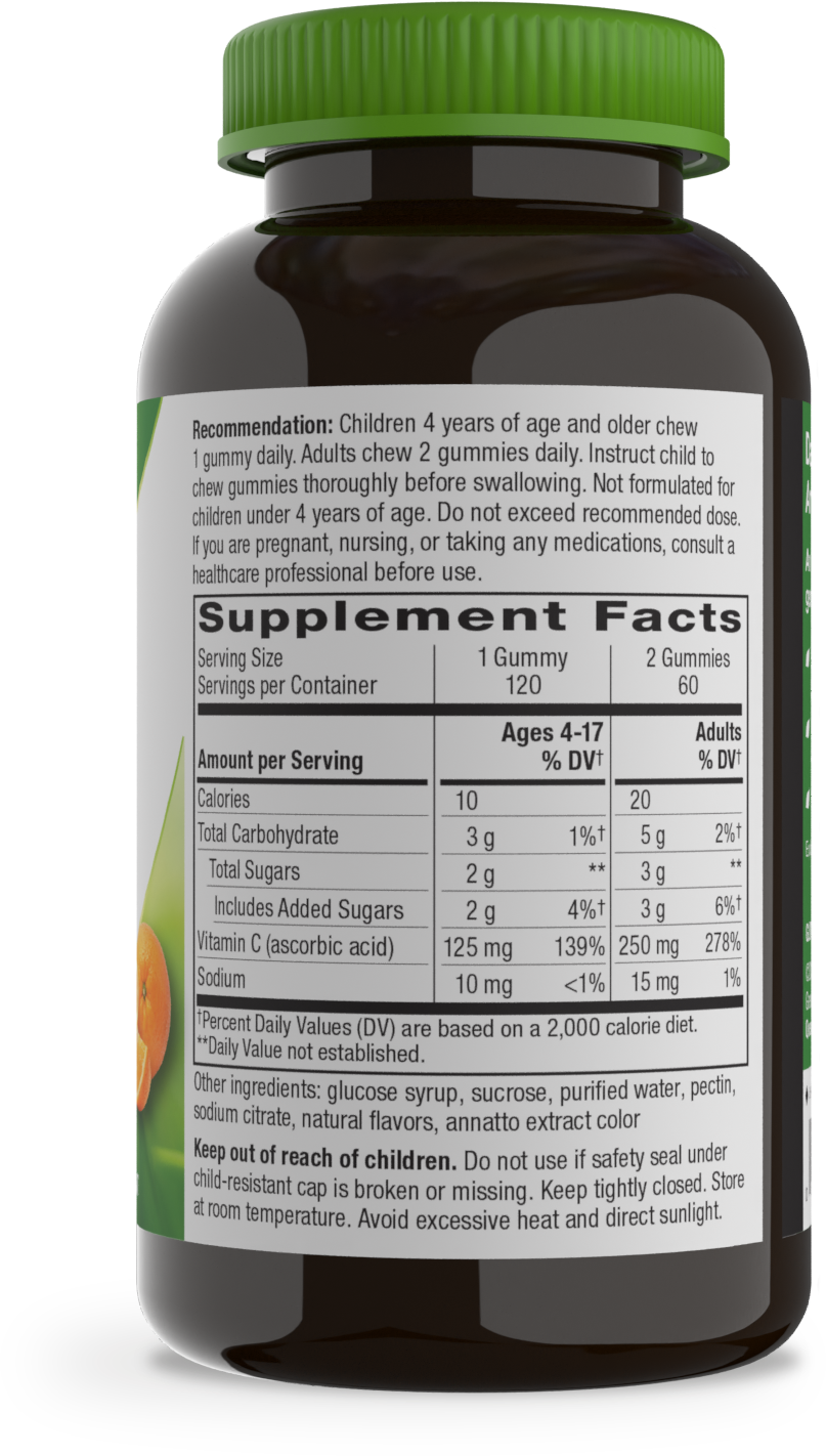 <{%MAIN2_13607%}>Nature's Way® | Vitamin C Gummies - right side of pack