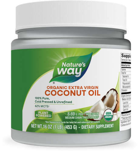 Nature's Way® | Organic Extra Virgin Coconut Oil, 16 oz (453 g) Sku:15673