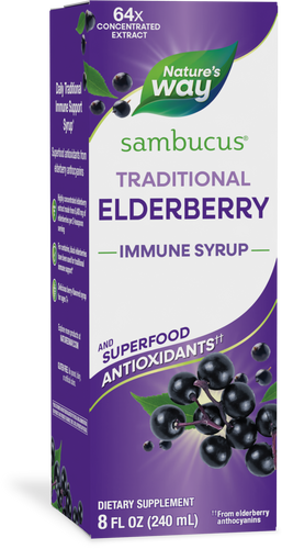 Nature's Way® | Sambucus Traditional Elderberry Immune Syrup, 8 fl oz (240 ml), Elderberry Sku:15332