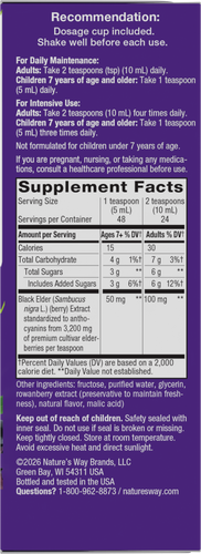 Nature's Way® | Sambucus Traditional Elderberry Immune Syrup - right side of pack Sku:15332