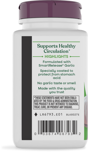 Nature's Way® | Garlicin Cardio - left side of pack Sku:6793
