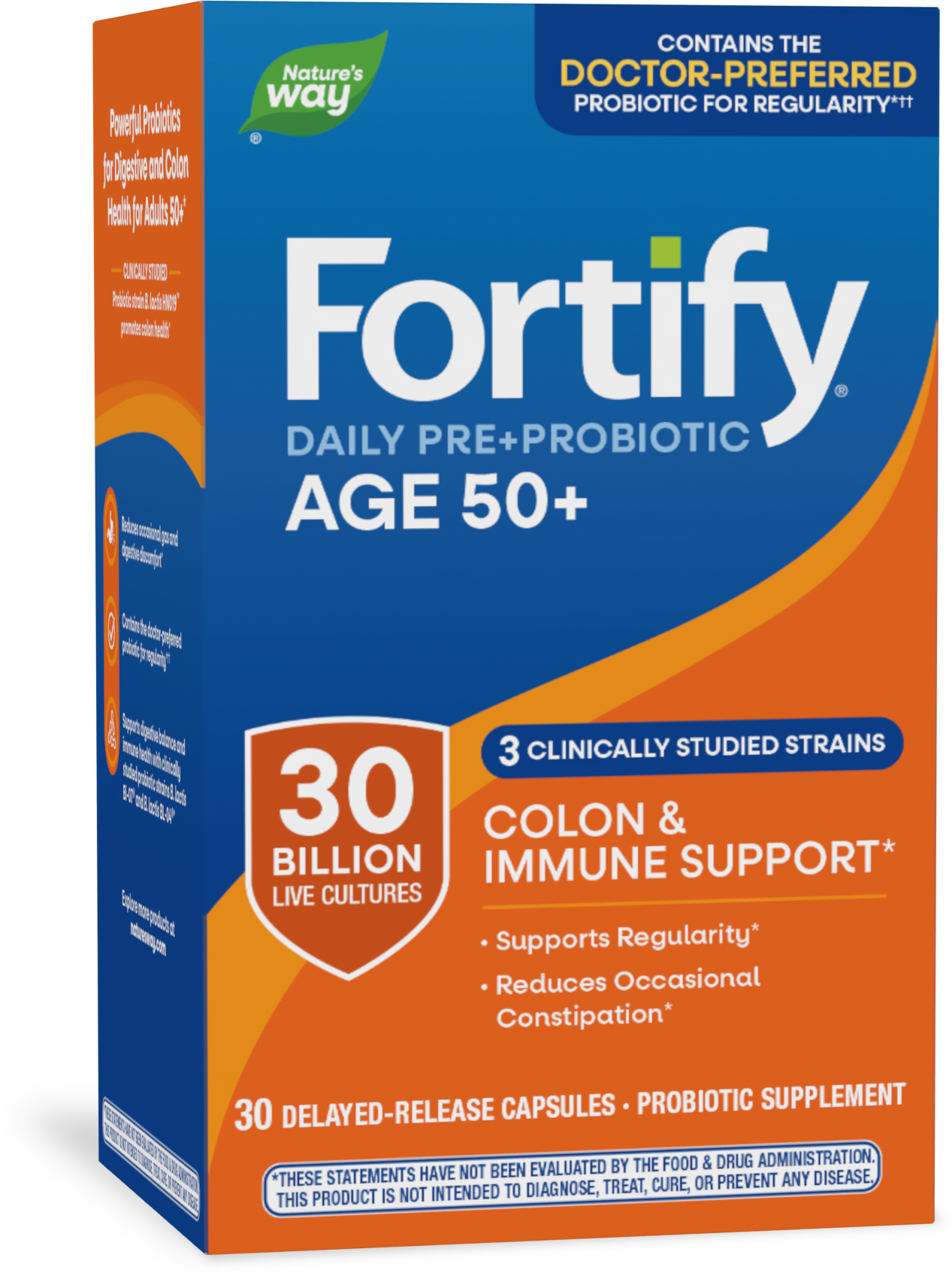 <{%PRIMARY_10293%}>Nature's Way® | Fortify Daily Pre+Probiotic Adults 50+, 30 capsules
