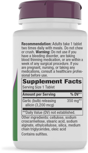 Nature's Way® | Garlicin Cardio - right side of pack Sku:6793