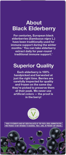Nature's Way® | Sambucus Traditional Elderberry Immune Syrup - back of pack Sku:6970