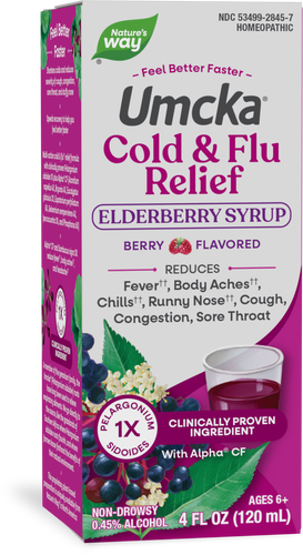 Nature's Way® | Umcka Cold & Flu Elderberry Syrup, 4 fl oz (120 ml), Berry Sku:15845