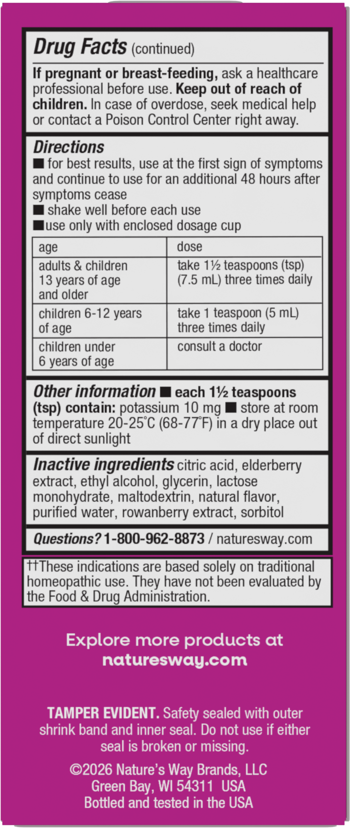 <{%MAIN8_15845%}>Nature's Way® | Umcka Cold & Flu Elderberry Syrup - back of pack