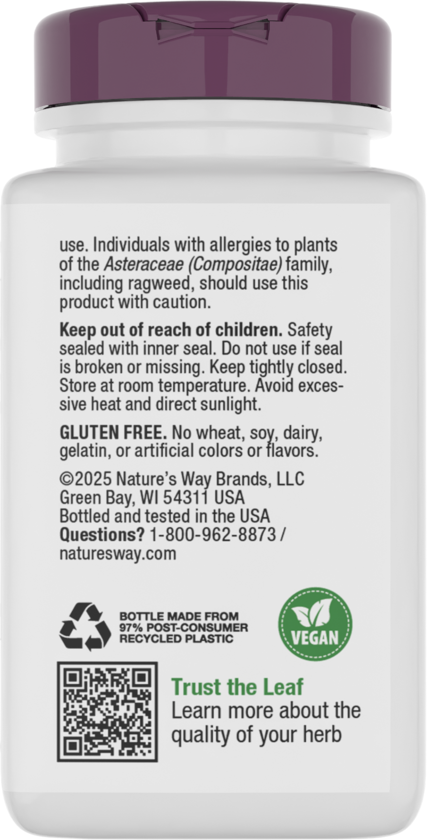 <{%MAIN9_79270%}>Nature's Way® | Leg Veins Premium Blend - back of pack