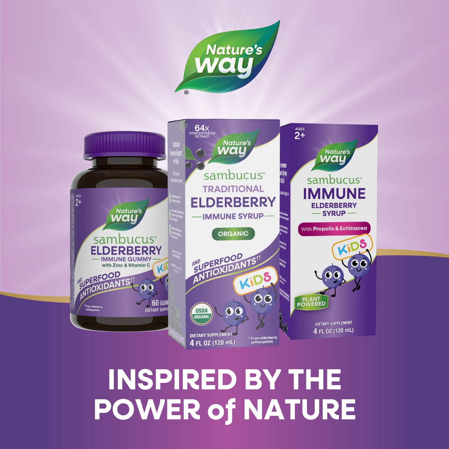 <{%MAIN5_15797%}>Nature's Way® | Sambucus Organic Traditional Elderberry Immune Syrup for Kids