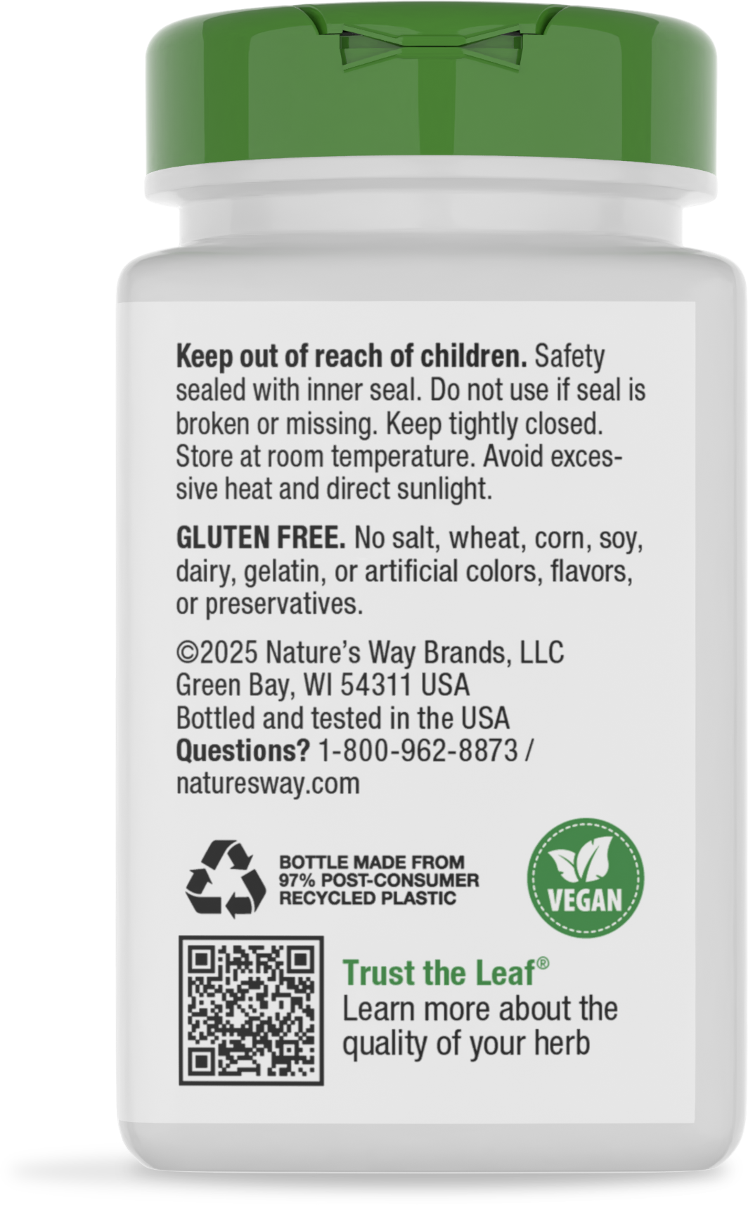 <{%MAIN9_17850%}>Nature's Way® | Willow Bark - back of pack