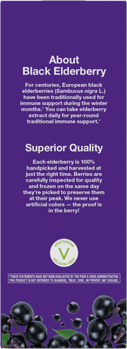 Nature's Way® | Sambucus Immune Elderberry Syrup for Kids* - back of pack Sku:15359
