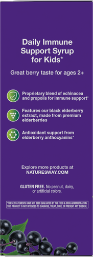 Nature's Way® | Sambucus Immune Elderberry Syrup for Kids* - left side of pack Sku:15359